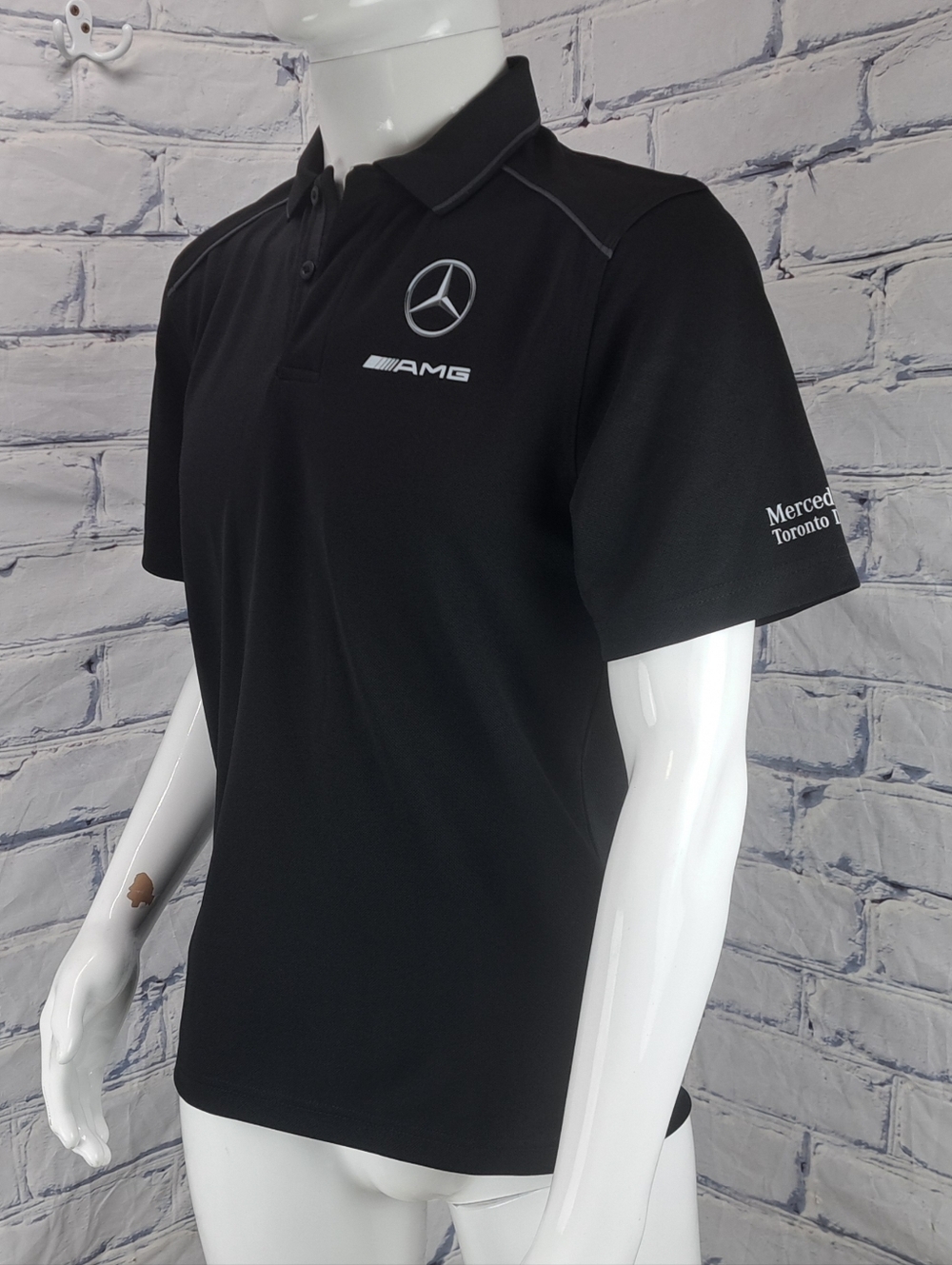Mercedes Benz Men's Polo Shirt Logo AMG Promotional Hex Dry Stormtech golf Small - Picture 3 of 14